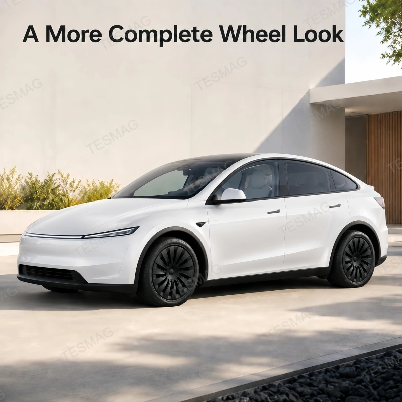 Matte Black Aero Wheel Covers for 2026 Model Y 18" Aperture Wheels – Set of 4