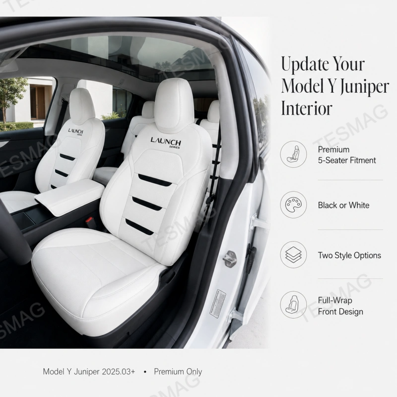 Nappa Leather Seat Covers for Model Y Juniper 2025.03+ Premium 5-Seater