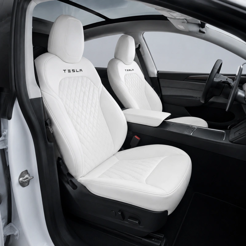 Nappa Leather Seat Covers 5 Seater for Tesla Model Y Juniper 2025–2026
