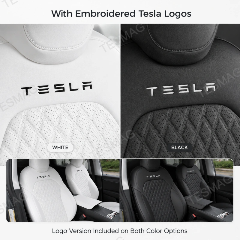 Nappa Leather Seat Covers 5 Seater for Tesla Model Y Juniper 2025–2026