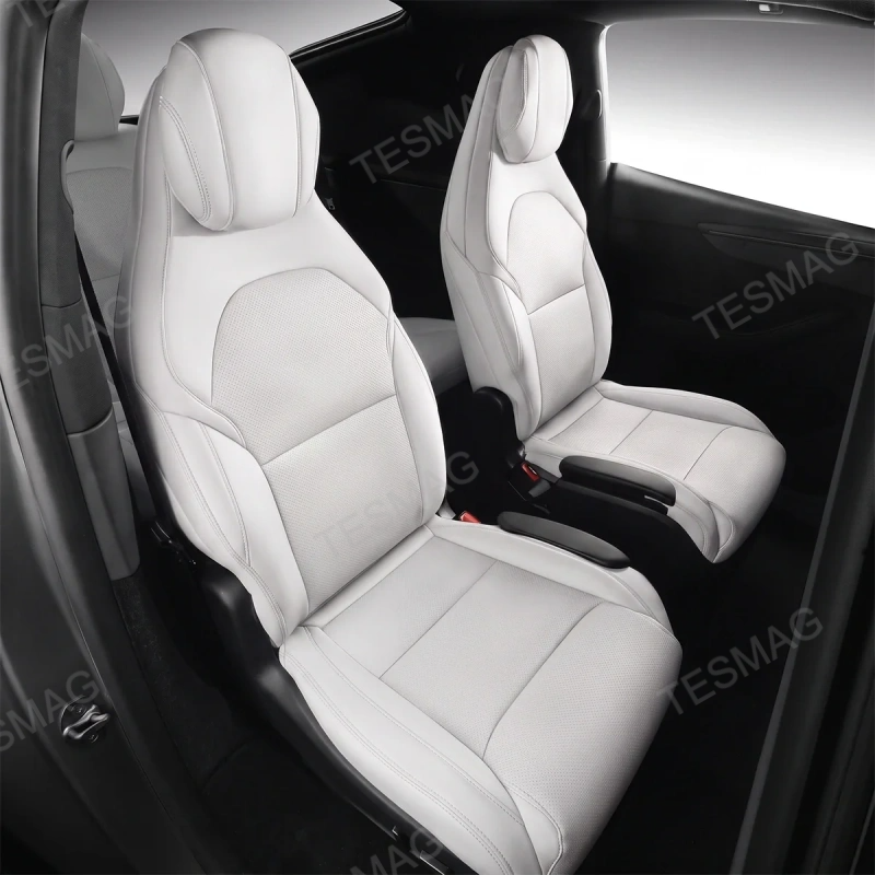 Full-Cover Nappa Leather Seat Covers for Tesla Model Y L 6-Seater