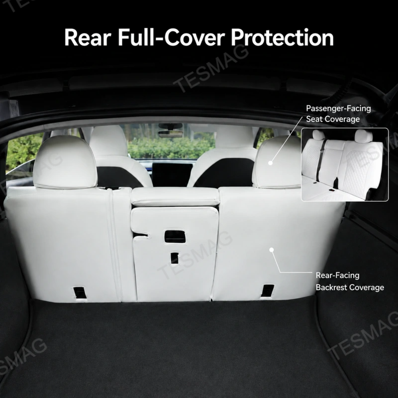 Nappa Leather Seat Covers 5 Seater for Tesla Model Y Juniper 2025–2026