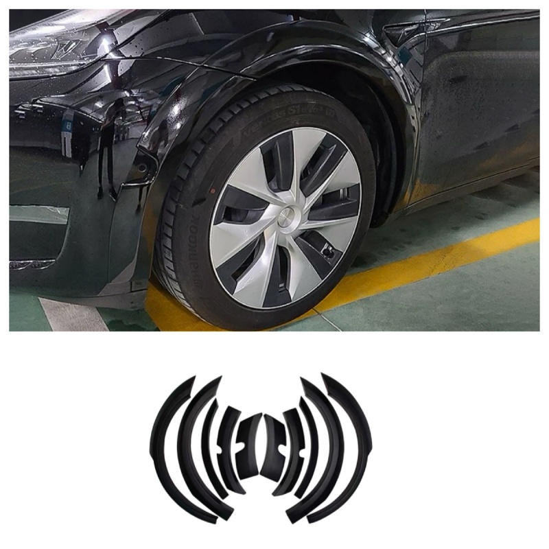 Wide ABS Wheel Arch Fender Flares for Tesla Model Y 