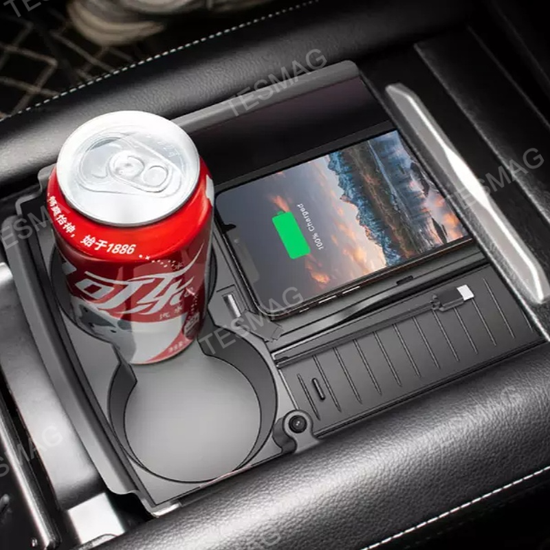 Wireless Charger and Storage Organizer for Tesla Model S/X Center Console