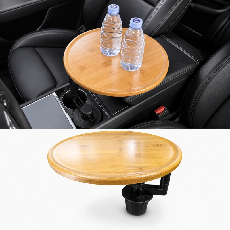 360° Swivel Cup Holder Car Desk for Tesla Model 3/Y/S/X