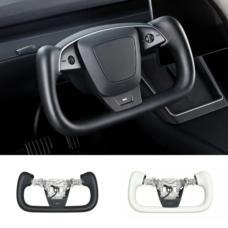 Yoke Nappa Leather Steering Wheel for Tesla Model Y Juniper 2025+ / Model 3 Highland 2024+