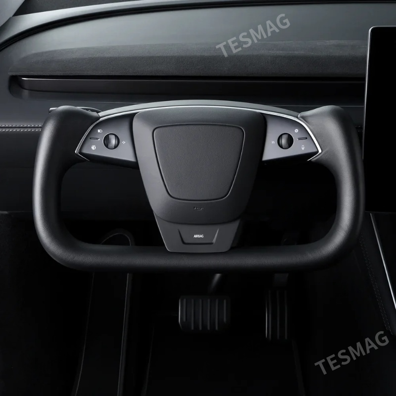 Yoke Nappa Leather Steering Wheel for Tesla Model Y Juniper 2025+ / Model 3 Highland 2024+