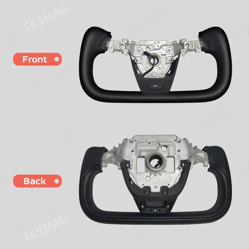 Yoke Nappa Leather Steering Wheel for Tesla Model Y Juniper 2025+ / Model 3 Highland 2024+
