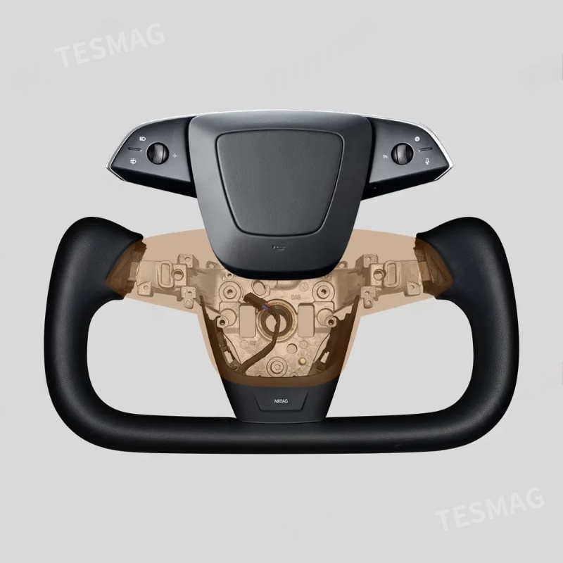 Yoke Nappa Leather Steering Wheel for Tesla Model Y Juniper 2025+ / Model 3 Highland 2024+