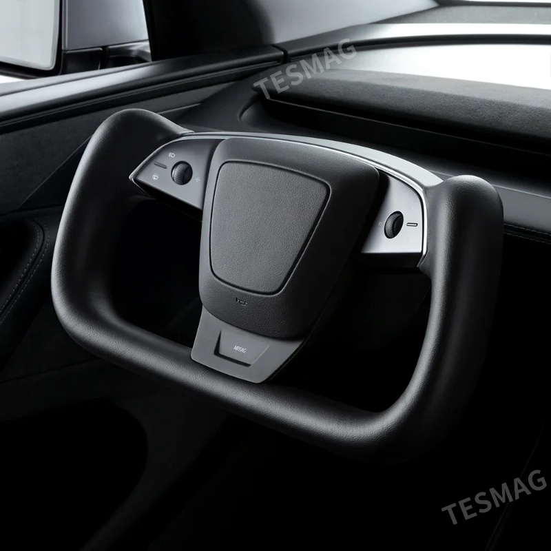 Yoke Nappa Leather Steering Wheel for Tesla Model Y Juniper 2025+ / Model 3 Highland 2024+