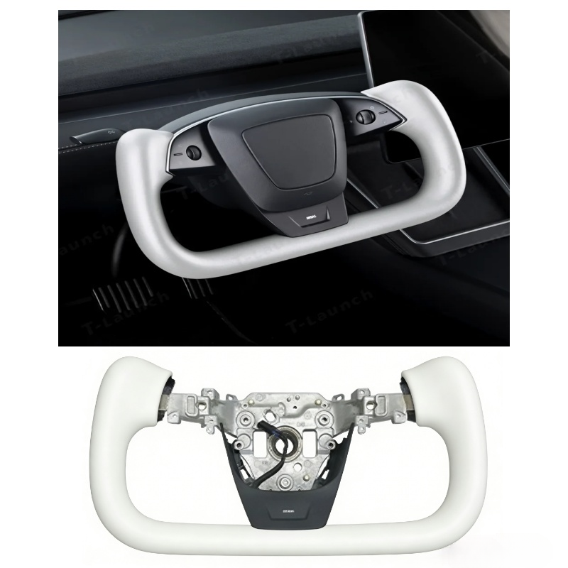 Yoke Nappa Leather Steering Wheel for Tesla Model Y Juniper 2025+ / Model 3 Highland 2024+