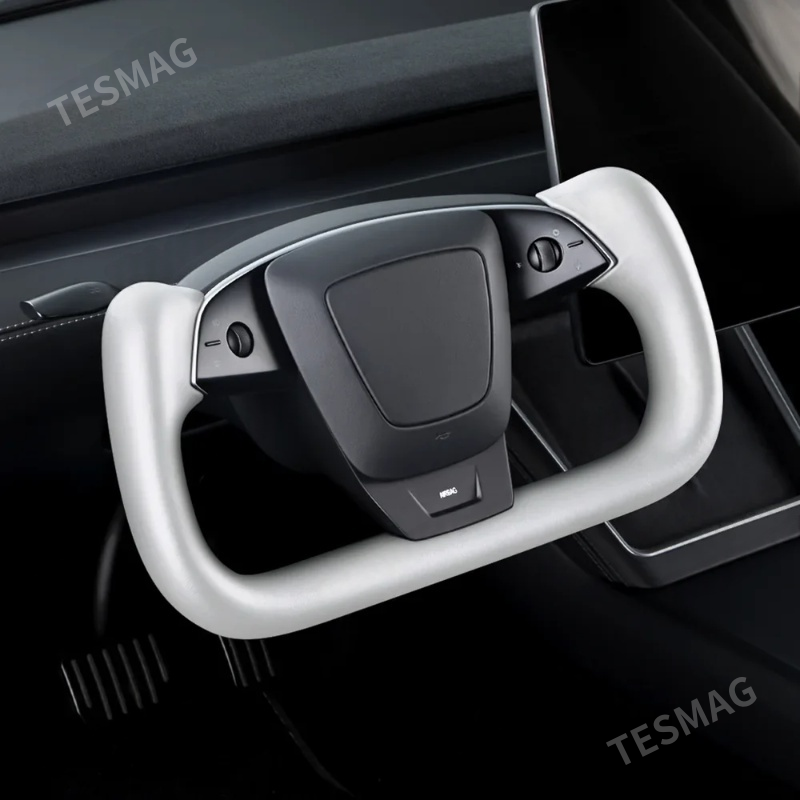 Yoke Nappa Leather Steering Wheel for Tesla Model Y Juniper 2025+ / Model 3 Highland 2024+