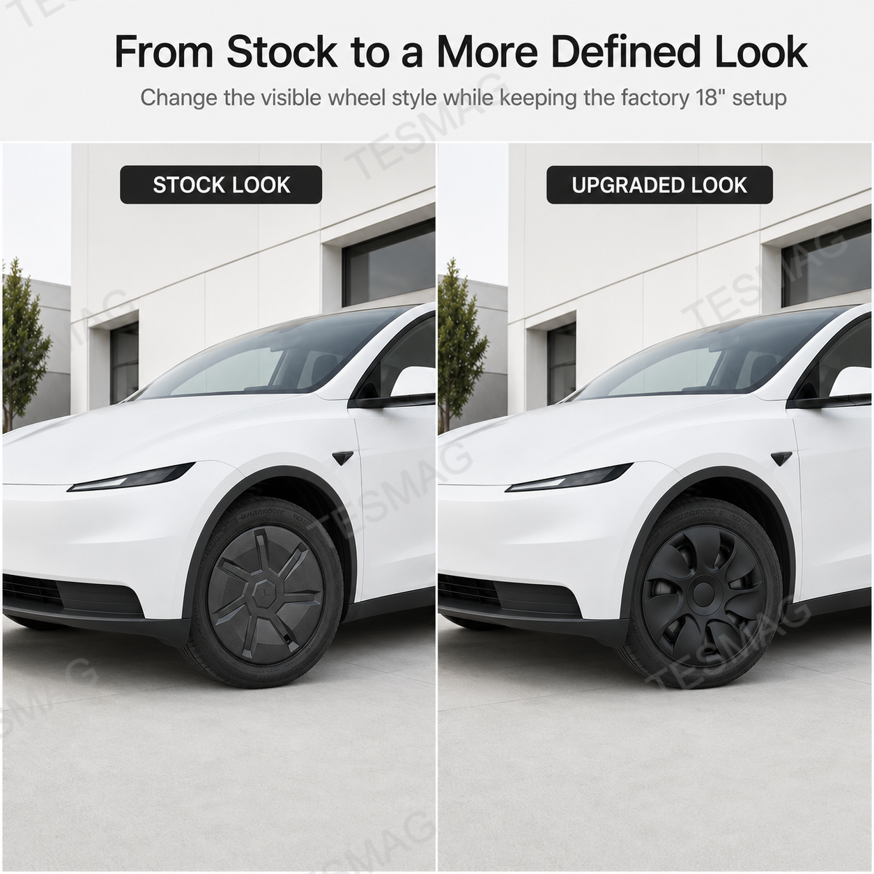 18-Inch Cyclone-Style Aperture Wheel Covers for Tesla Model Y Standard 2026+ 