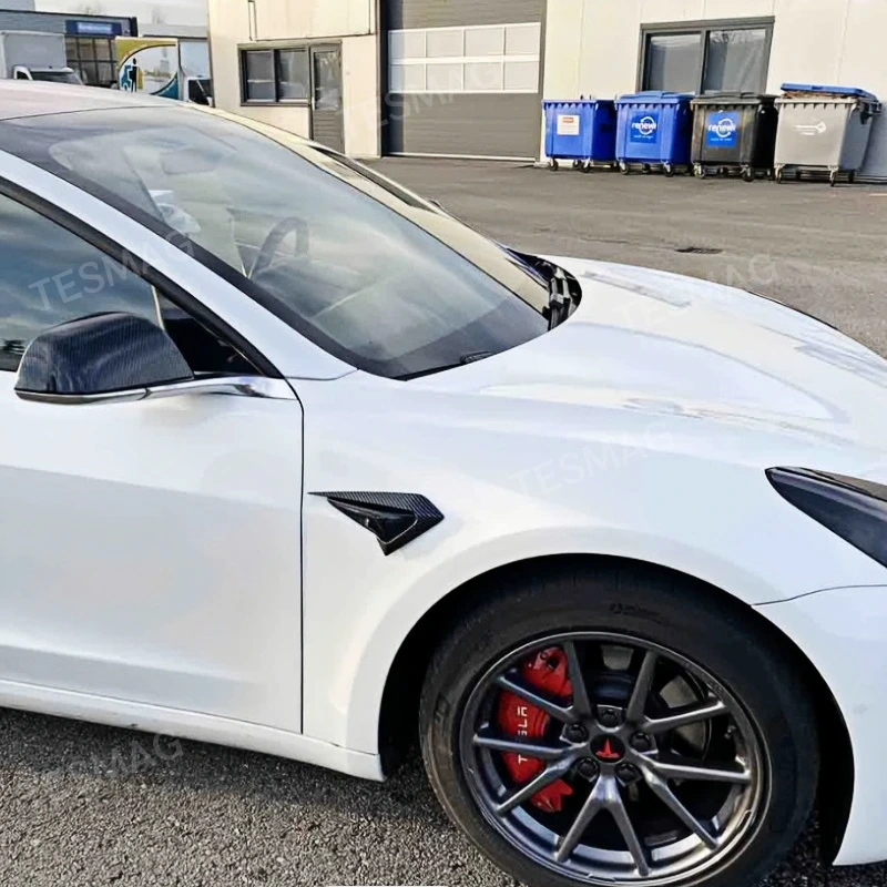 Premium ABS Tesla Side Camera Cover with Fender Vent Design for Model Y Juniper & Model 3 Highland