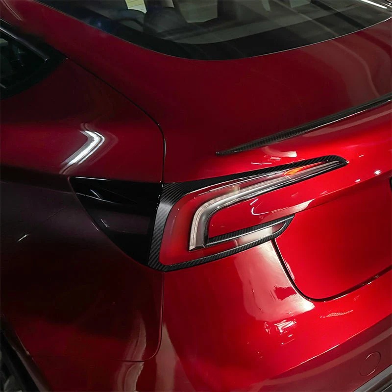Real carbon fiber tail light frame for the Tesla Model 3 Highland