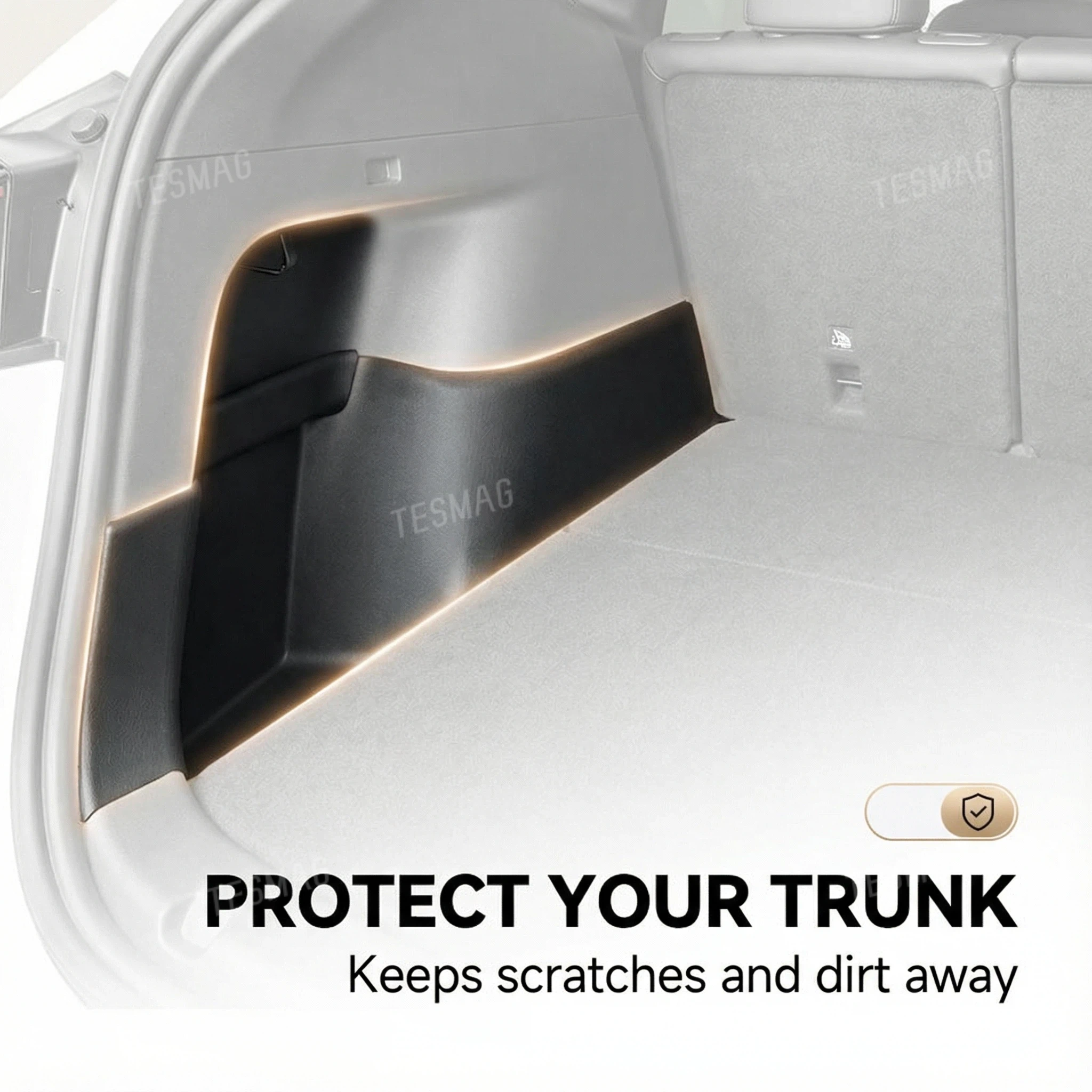 2023 Tesla Model Y Rear Trunk Side Protection Panels (2-Piece Set) - Custom Molded