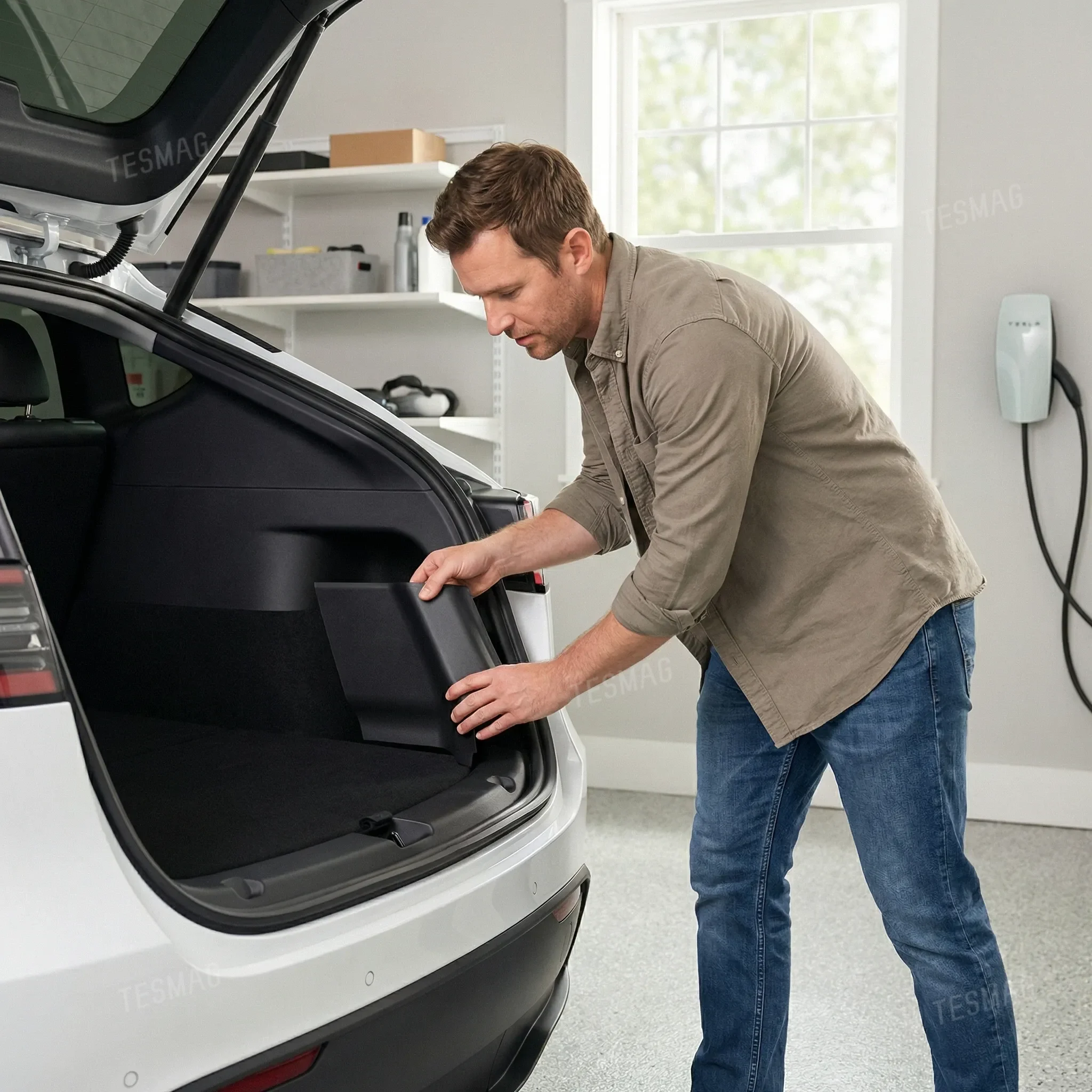 2023 Tesla Model Y Rear Trunk Side Protection Panels (2-Piece Set) - Custom Molded