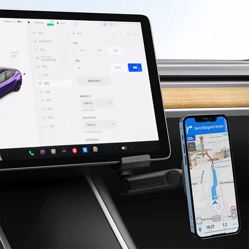 Adjustable Magnetic Wireless Car Charger Holder For Tesla Model 3/Y