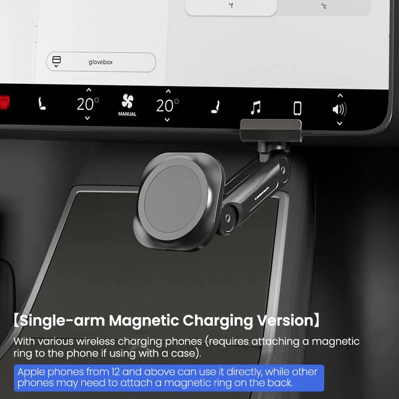 Adjustable Magnetic Wireless Car Charger Holder For Tesla Model 3/Y