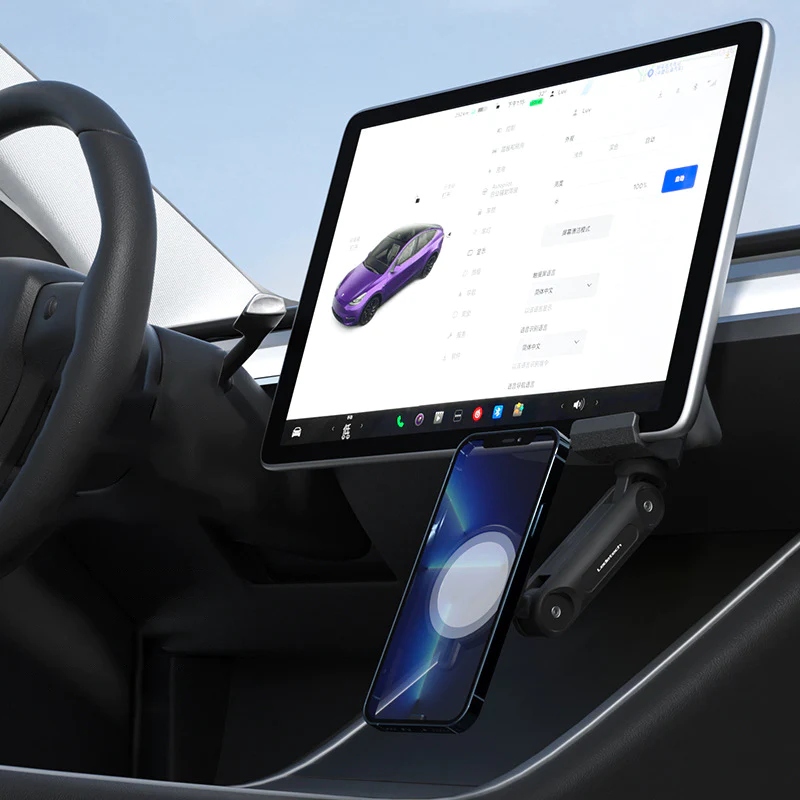 Adjustable Magnetic Wireless Car Charger Holder For Tesla Model 3/Y