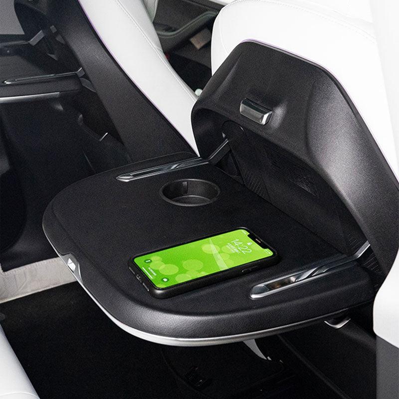 Seatback Foldable Table with Wireless Charging for Tesla Model 3/Y