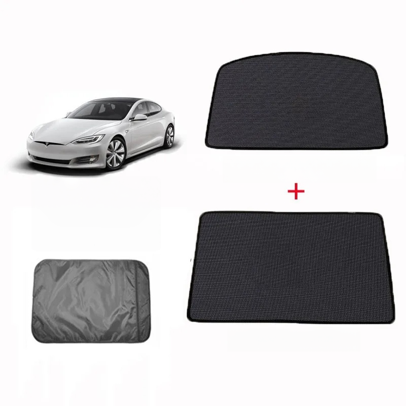 Tesla Model S Glass Roof Sunshade & Front And Rear Sunroof Shades