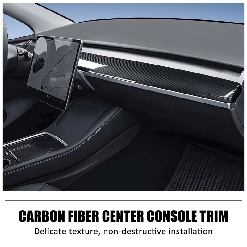 Tesla Model 3/Y Carbon Fiber Dash Cover - 