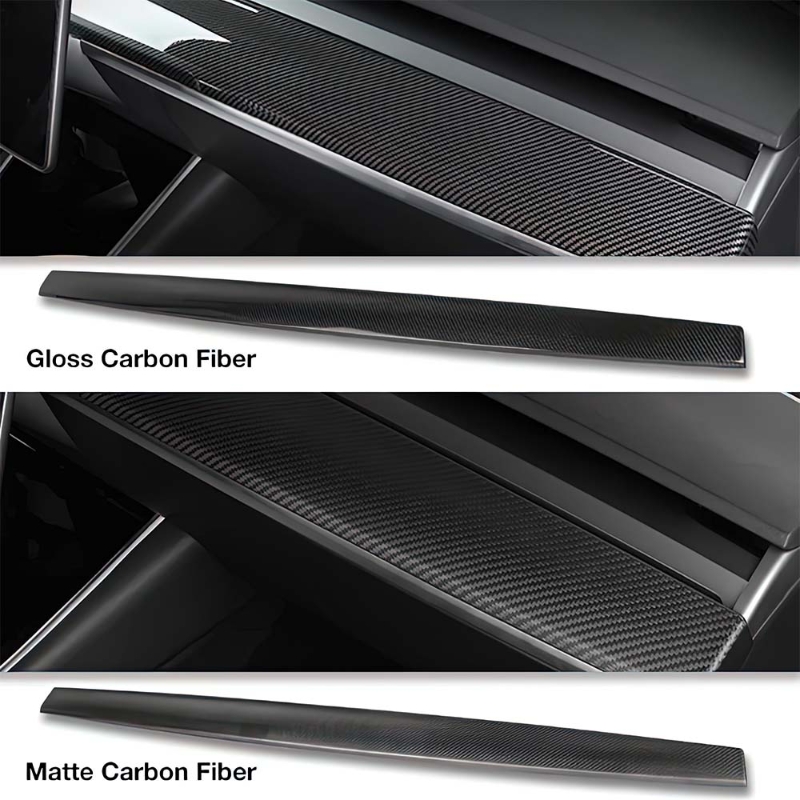 Tesla Model 3/Y Carbon Fiber Dash Cover Real Molded Carbon Fiber