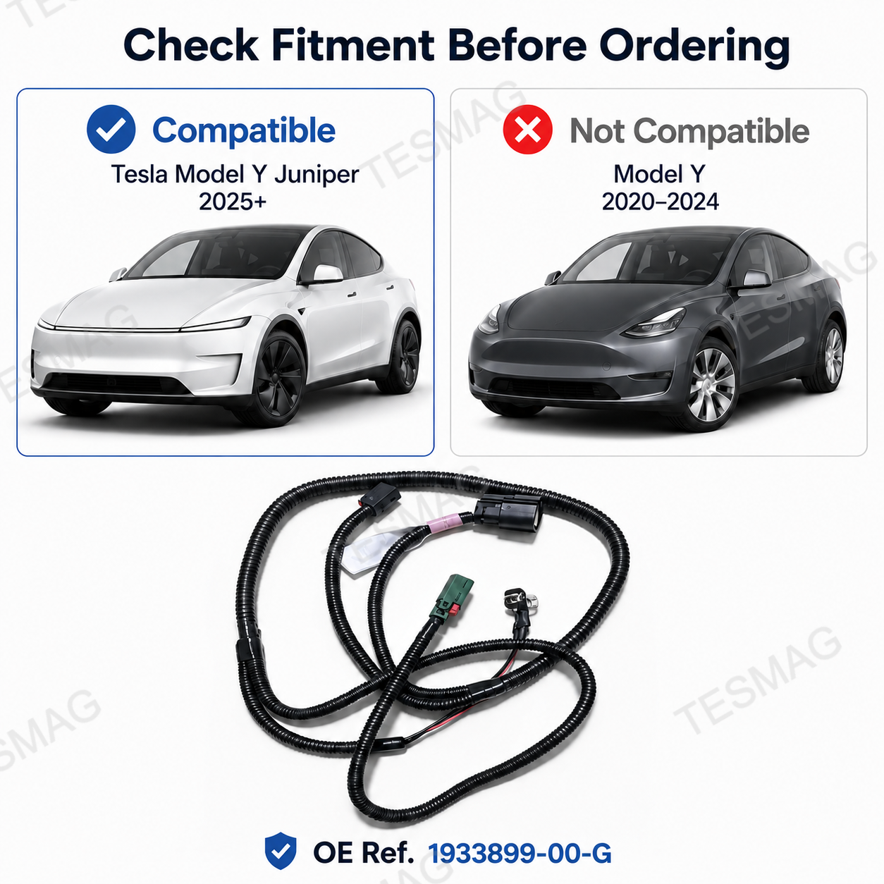 Front Bumper Wiring Harness for Tesla Model Y Juniper 2025+ | 1933899-00-G