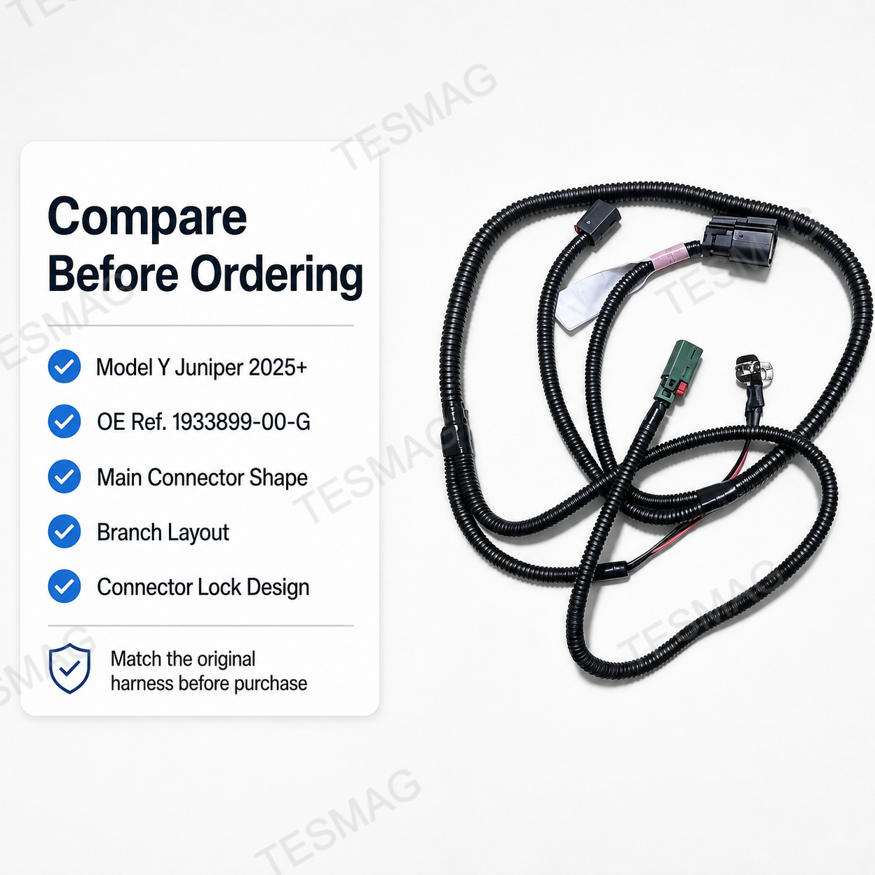 Front Bumper Wiring Harness for Tesla Model Y Juniper 2025+ | 1933899-00-G