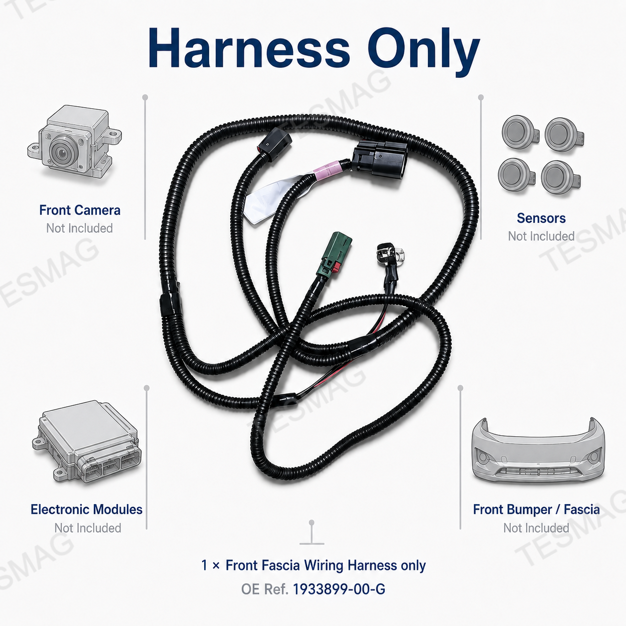 Front Bumper Wiring Harness for Tesla Model Y Juniper 2025+ | 1933899-00-G