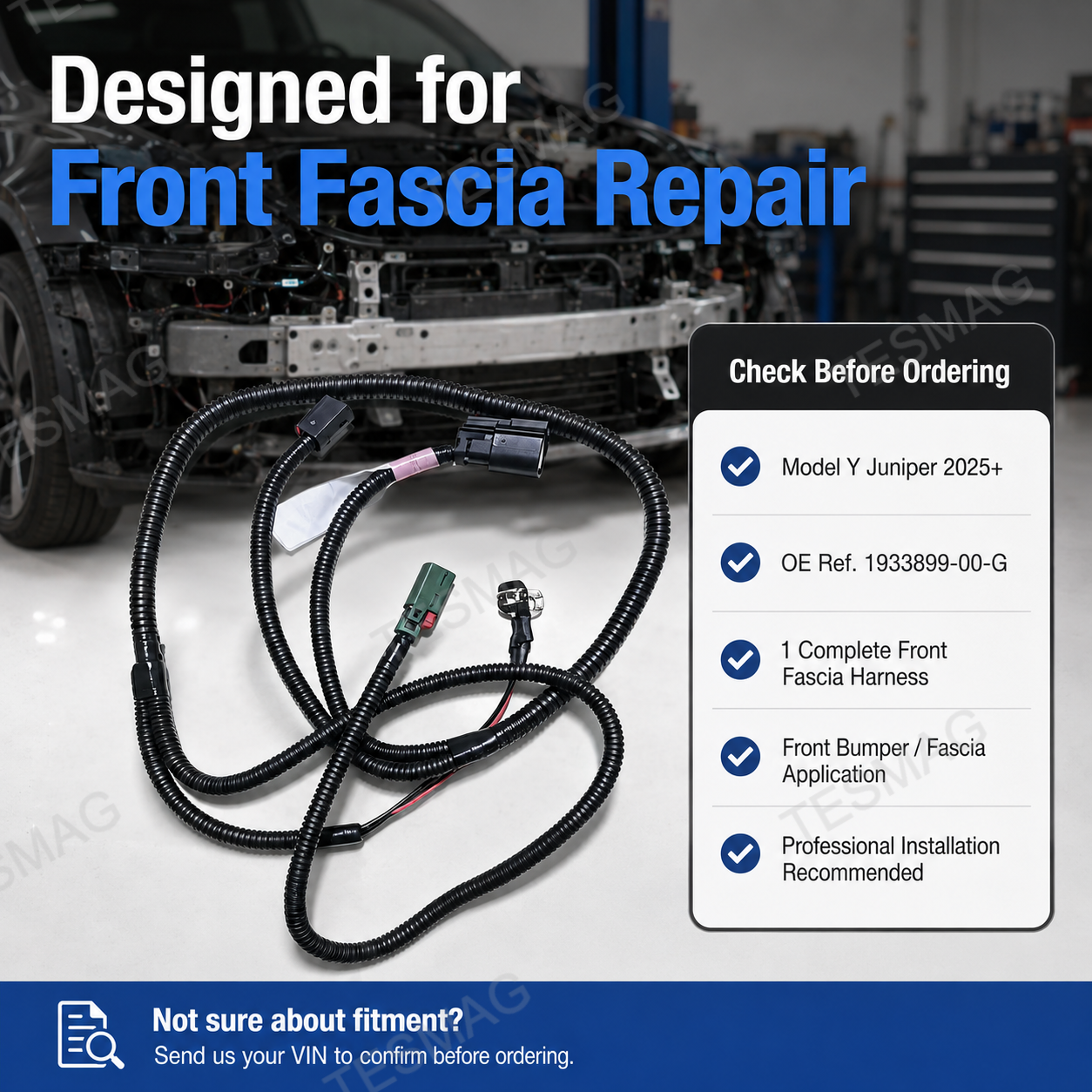 Front Bumper Wiring Harness for Tesla Model Y Juniper 2025+ | 1933899-00-G