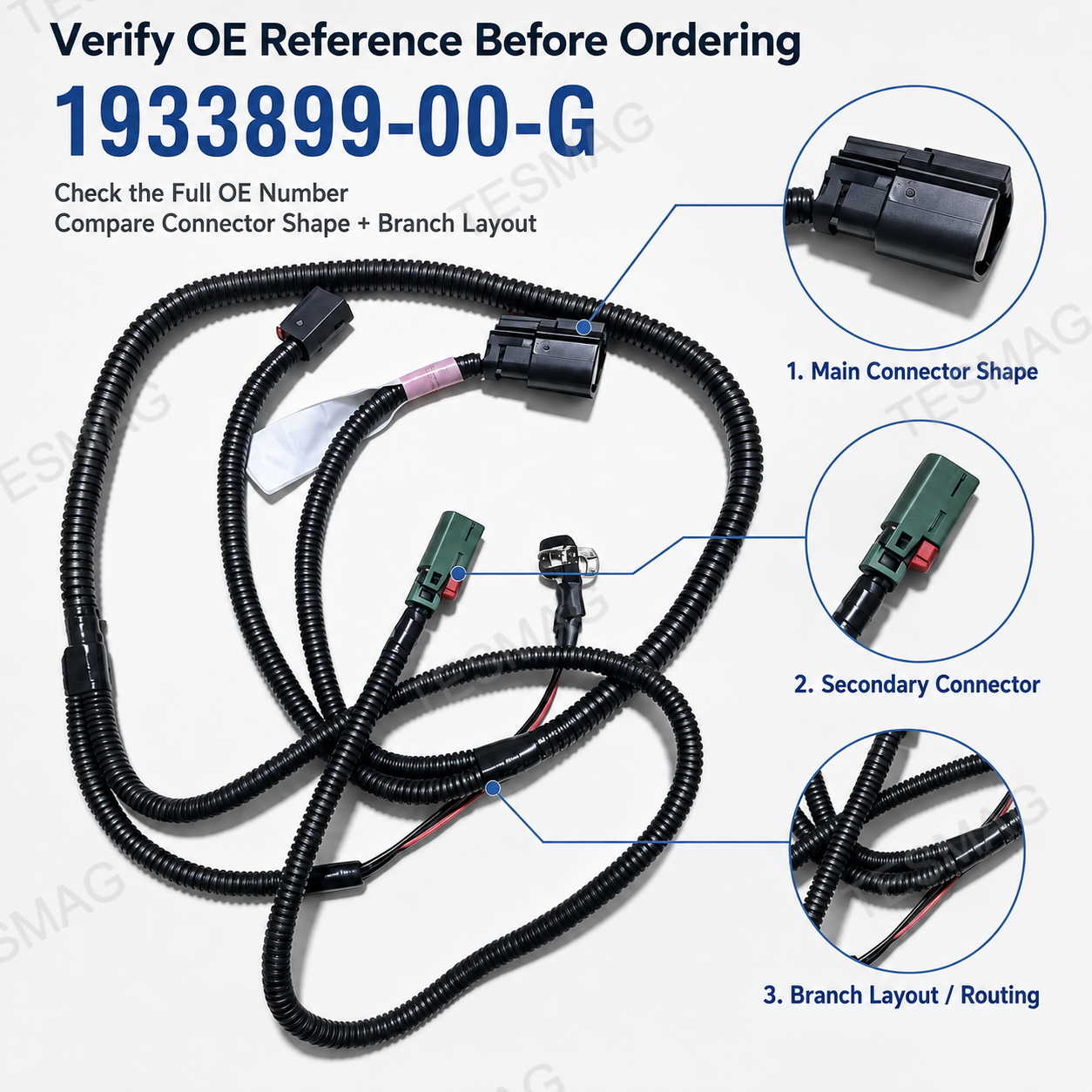 Front Bumper Wiring Harness for Tesla Model Y Juniper 2025+ | 1933899-00-G
