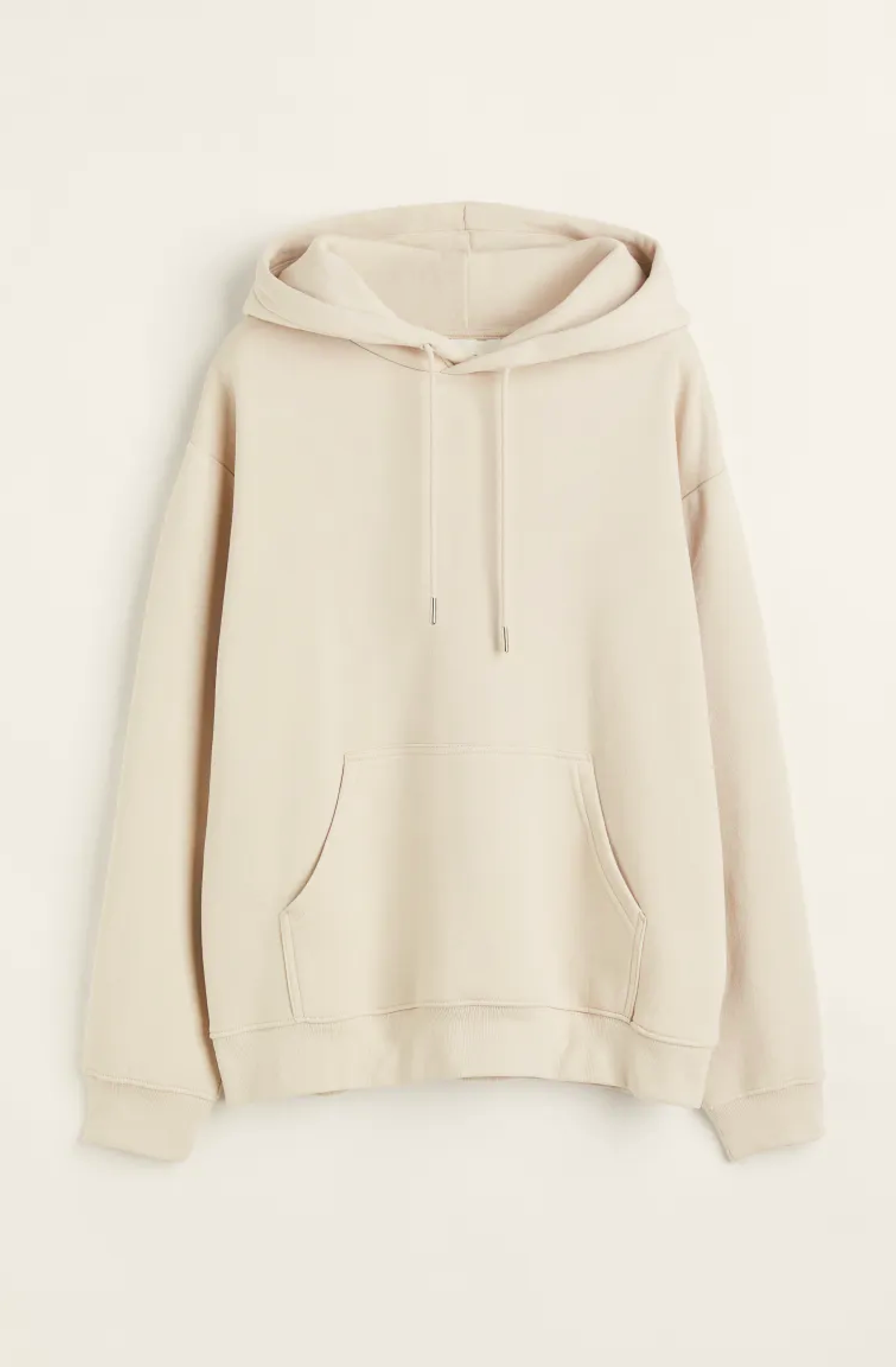 Beige and white hoodie