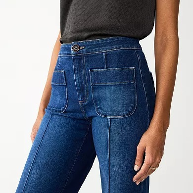 Women's High-Waisted Wide Leg Trouser Jeans