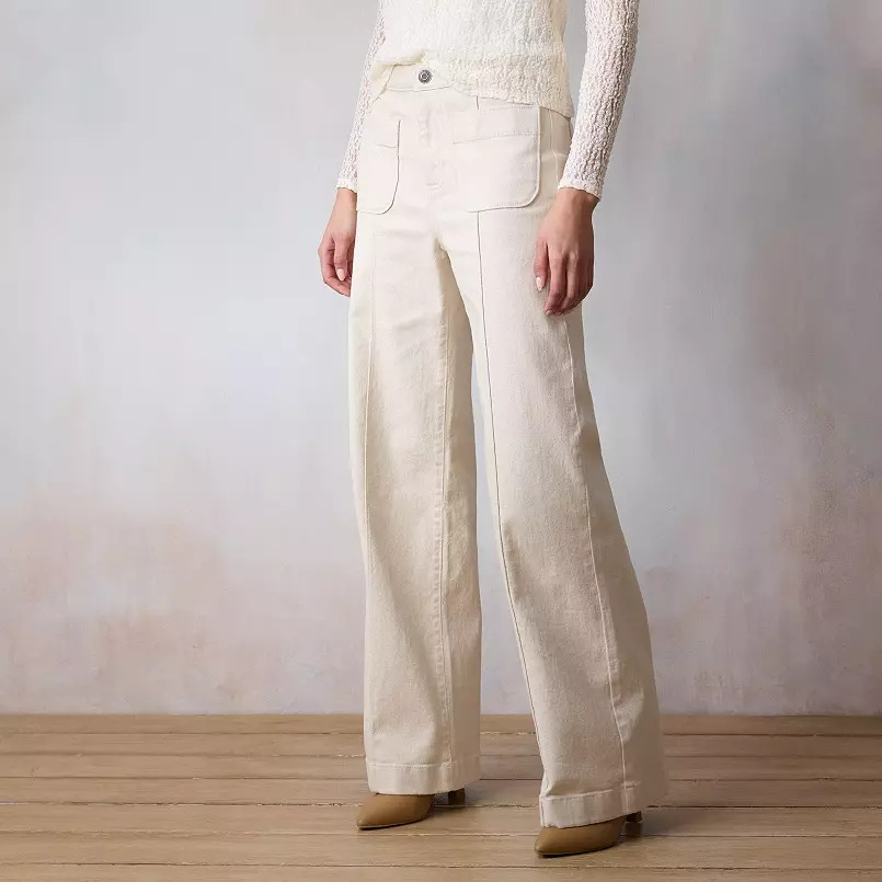 Women's High-Waisted Wide Leg Trouser Jeans