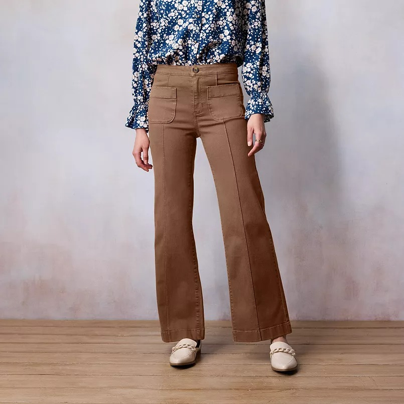 Women's High-Waisted Wide Leg Trouser Jeans