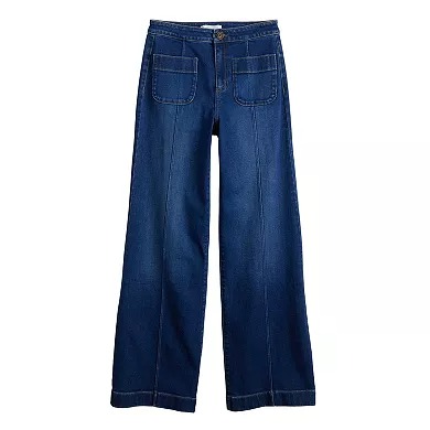 Women's High-Waisted Wide Leg Trouser Jeans