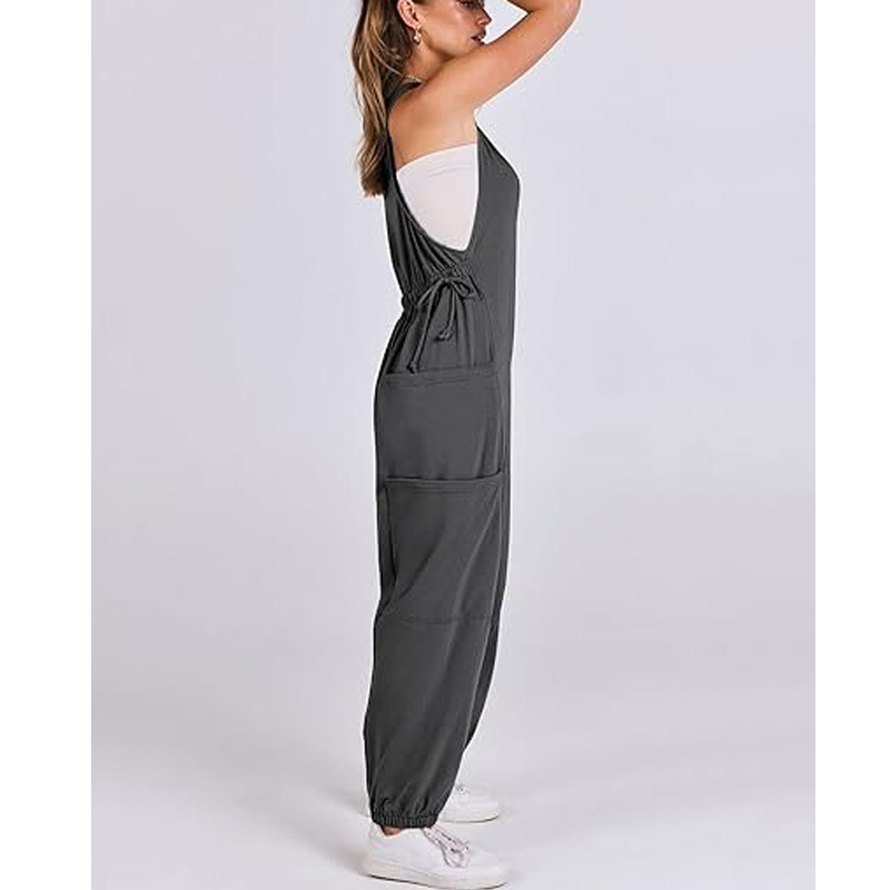 2024 Women Overalls Jumpsuits Loose Casual Dressy Sleeveless Baggy Harem Pants Romper Jumpers