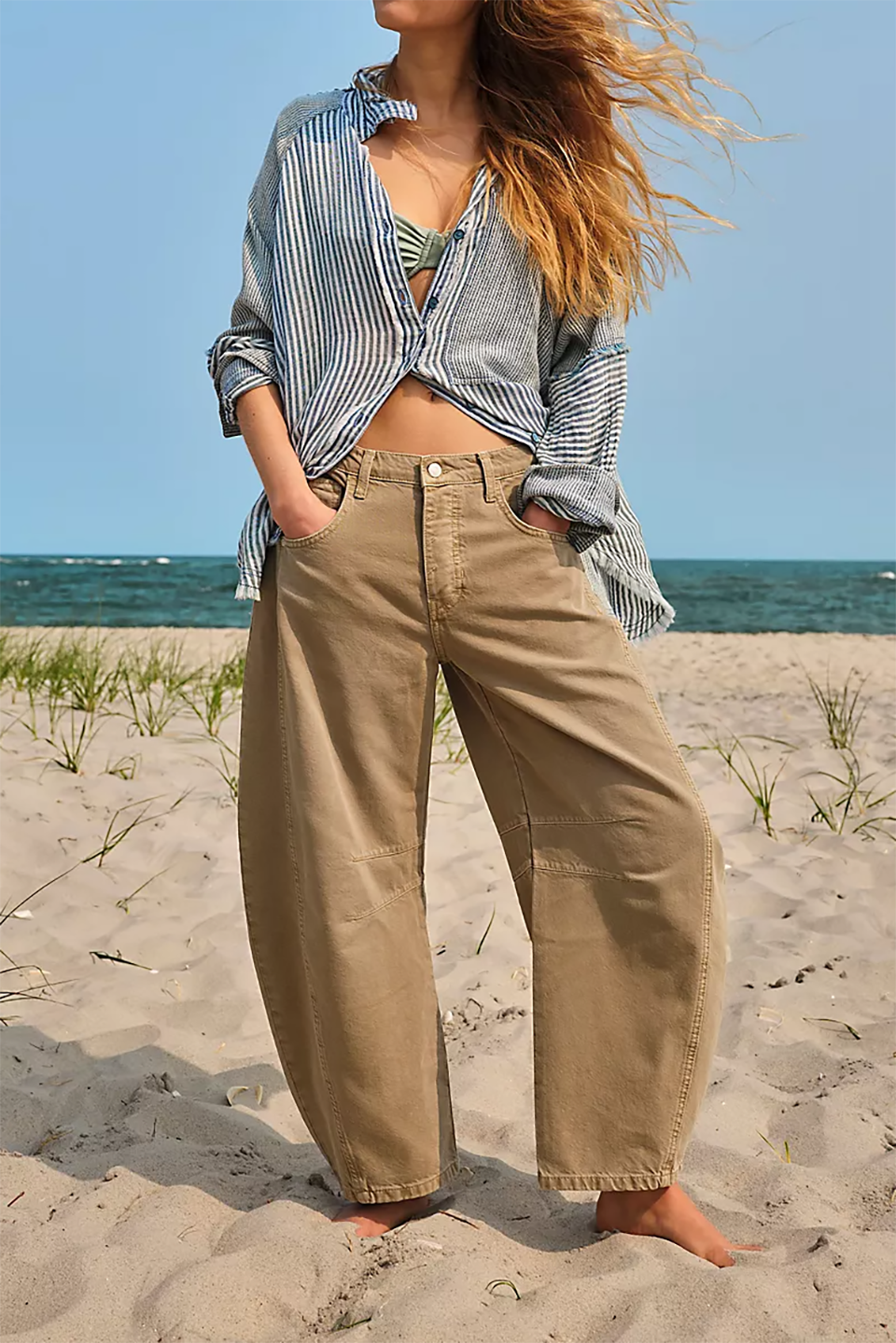 Mid low waist wide leg wide leg