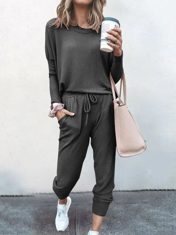 😍Two Piece Women Tracksuit Clothes Set Outfit Autumn Long Sleeve Clothing Sweatshirt Pants