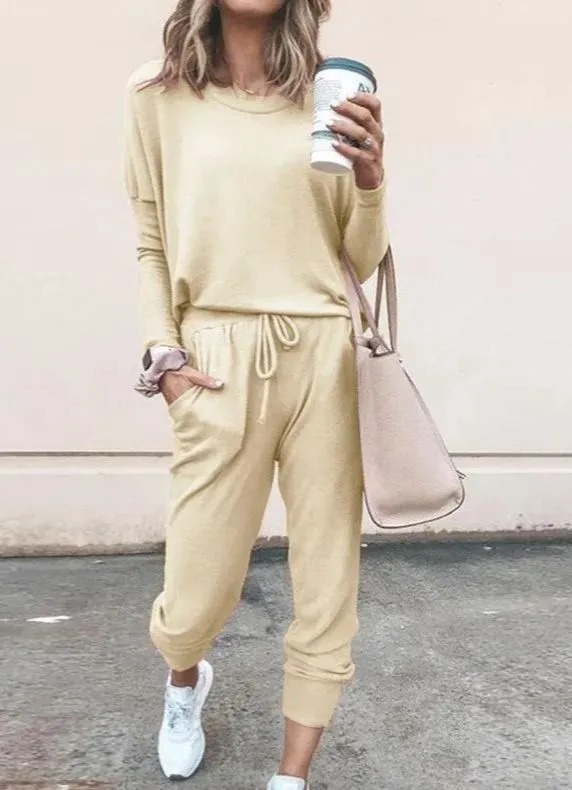 😍Two Piece Women Tracksuit Clothes Set Outfit Autumn Long Sleeve Clothing Sweatshirt Pants