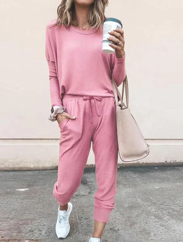 😍Two Piece Women Tracksuit Clothes Set Outfit Autumn Long Sleeve Clothing Sweatshirt Pants