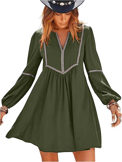 Boho Long Sleeve Mini Dress(BUY 2 FREE SHIPPING)