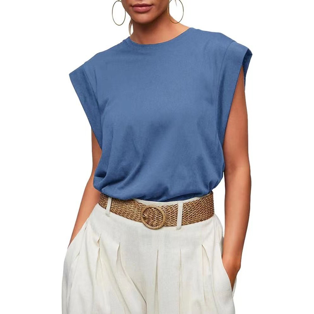 Basic Tee Casual Cap Sleeve Tops（BUY 2 FREE SHIPPING)