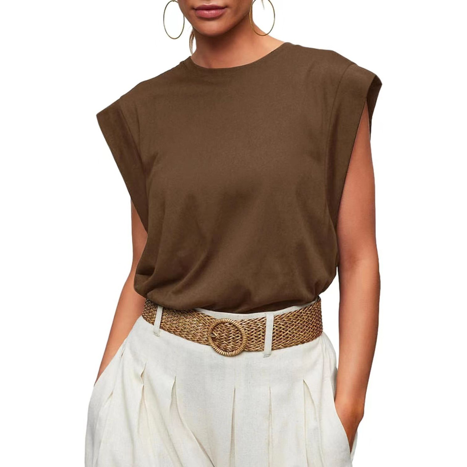 Basic Tee Casual Cap Sleeve Tops（BUY 2 FREE SHIPPING)