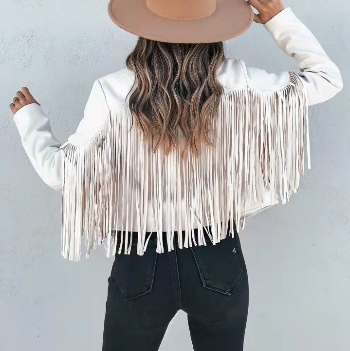 Women's Faux Suede Tassel Cowgirl Jackets