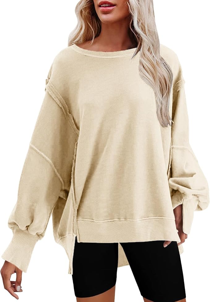 Washed Revealed Seam Oversized Sweatshirt（BUY 2 FREE SHIPPING)