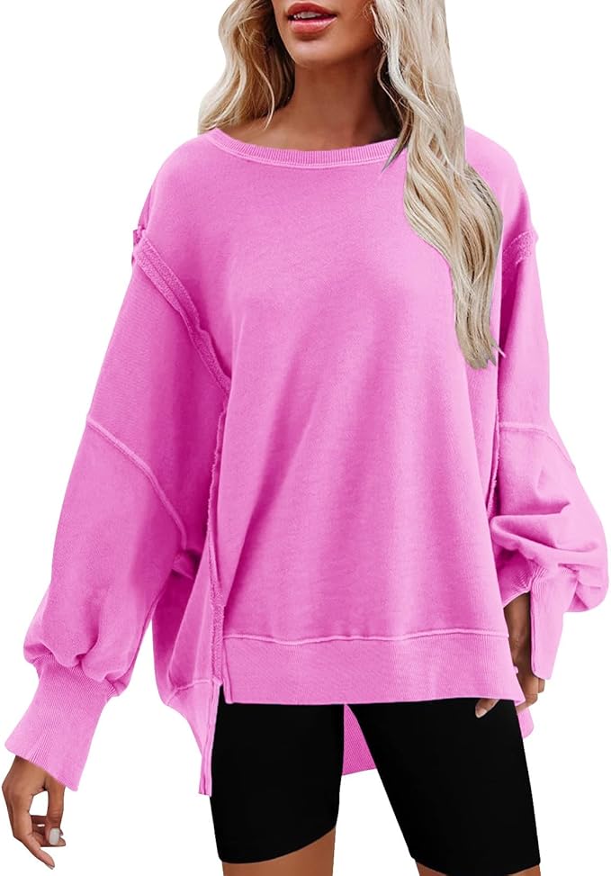 Washed Revealed Seam Oversized Sweatshirt（BUY 2 FREE SHIPPING)