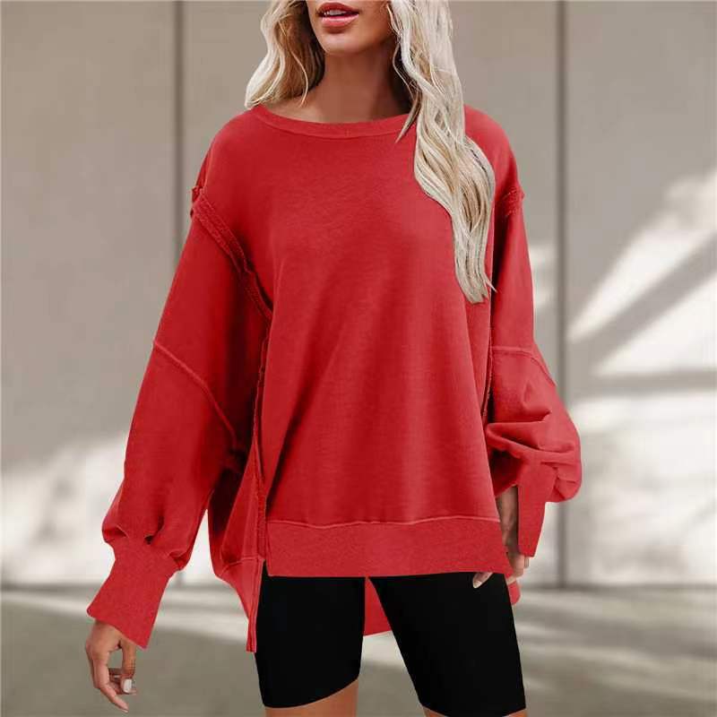Washed Revealed Seam Oversized Sweatshirt（BUY 2 FREE SHIPPING)
